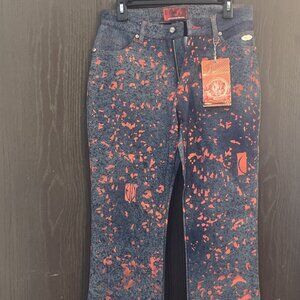 Women's Johnny Blaze Flame Jeans - Red Size 9/10
